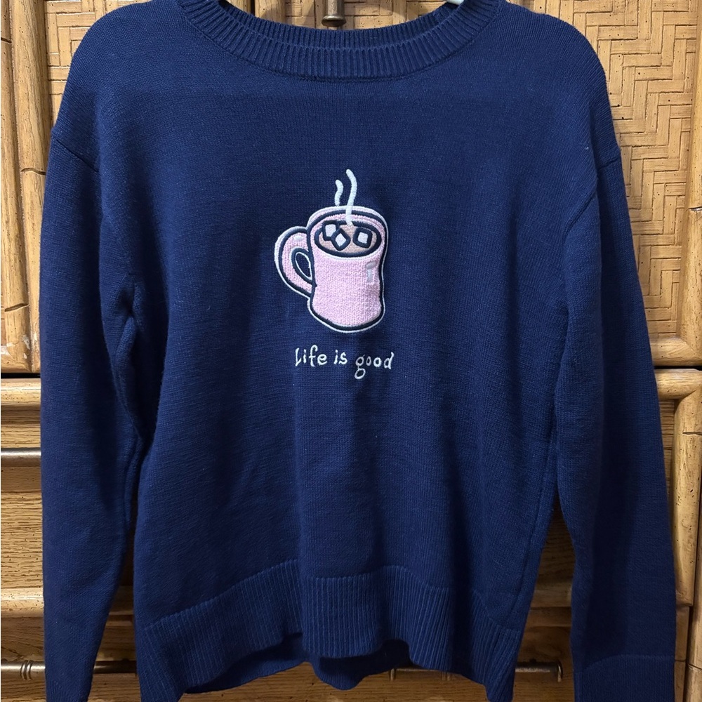 Life Is Good Navy Knit Top